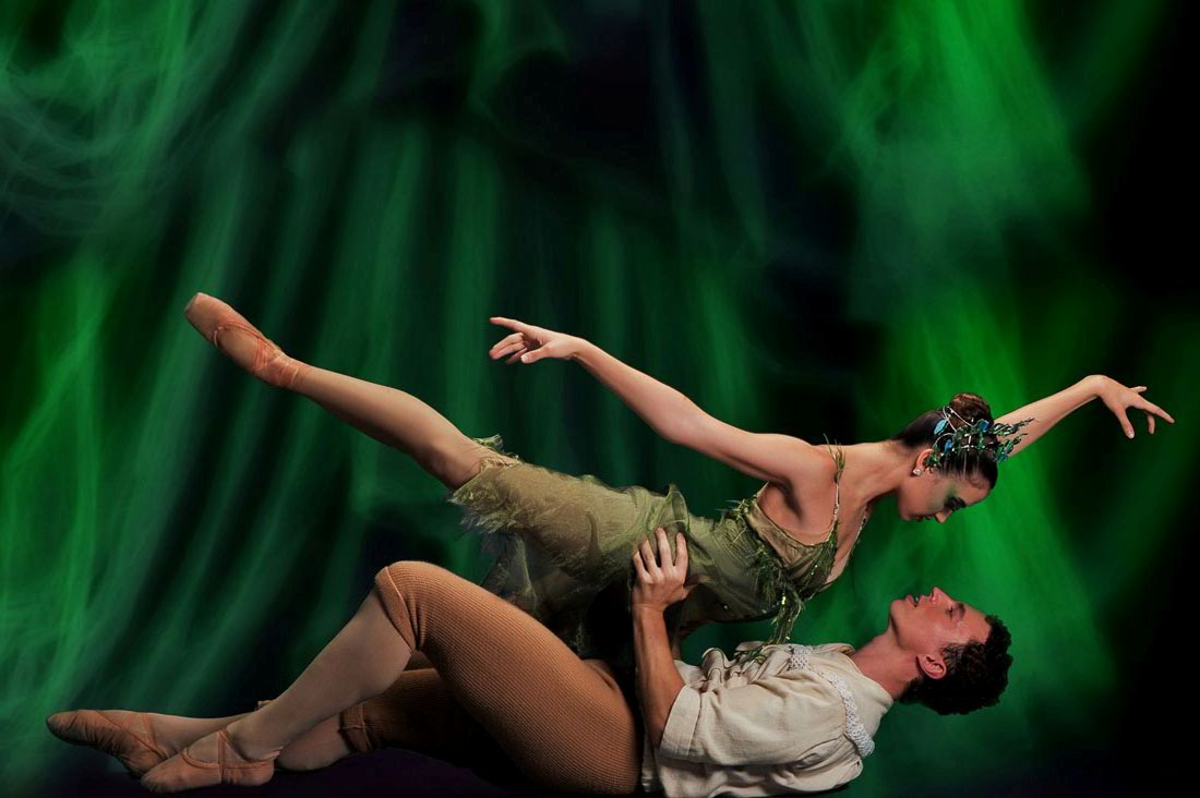 Lucas Priolo and Betsy McBride in TBT’s Peer Gynt.