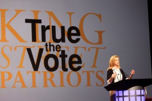 True the Vote president Catherine Engelbrecht speaks at the group’s national summit in Arizona in February. Courtesy Gage Skidmore