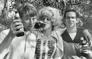 Candy Clark with Graffiti co-stars Ron Howard (left) and Charles Martin Smith. Courtesy Candy Clark