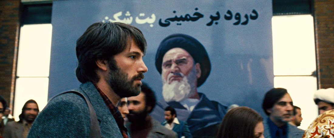 Ben Affleck makes his way through Khomeini’s Iran in Argo.