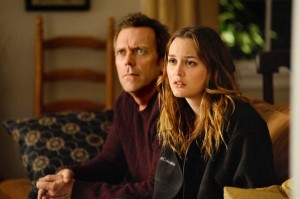 Leighton Meester and Hugh Laurie star in The Oranges playing exclusively in Dallas.