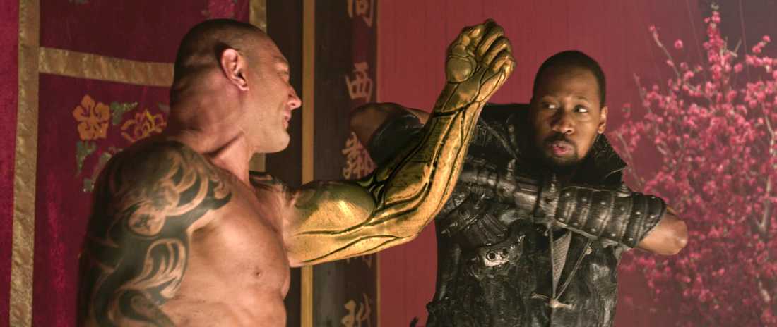 Dave Bautista and RZA tangle near the end of "The Man With the Iron Fists."