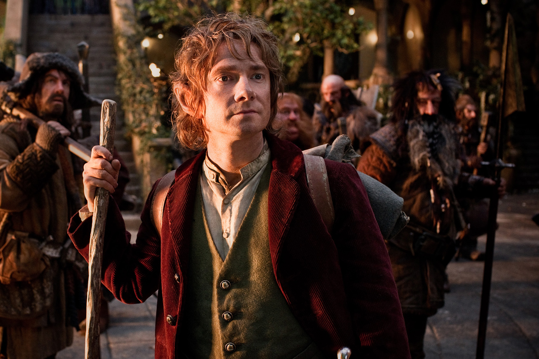 Martin Freeman leads a company of dwarves in The Hobbit: An Unexpected Journey.