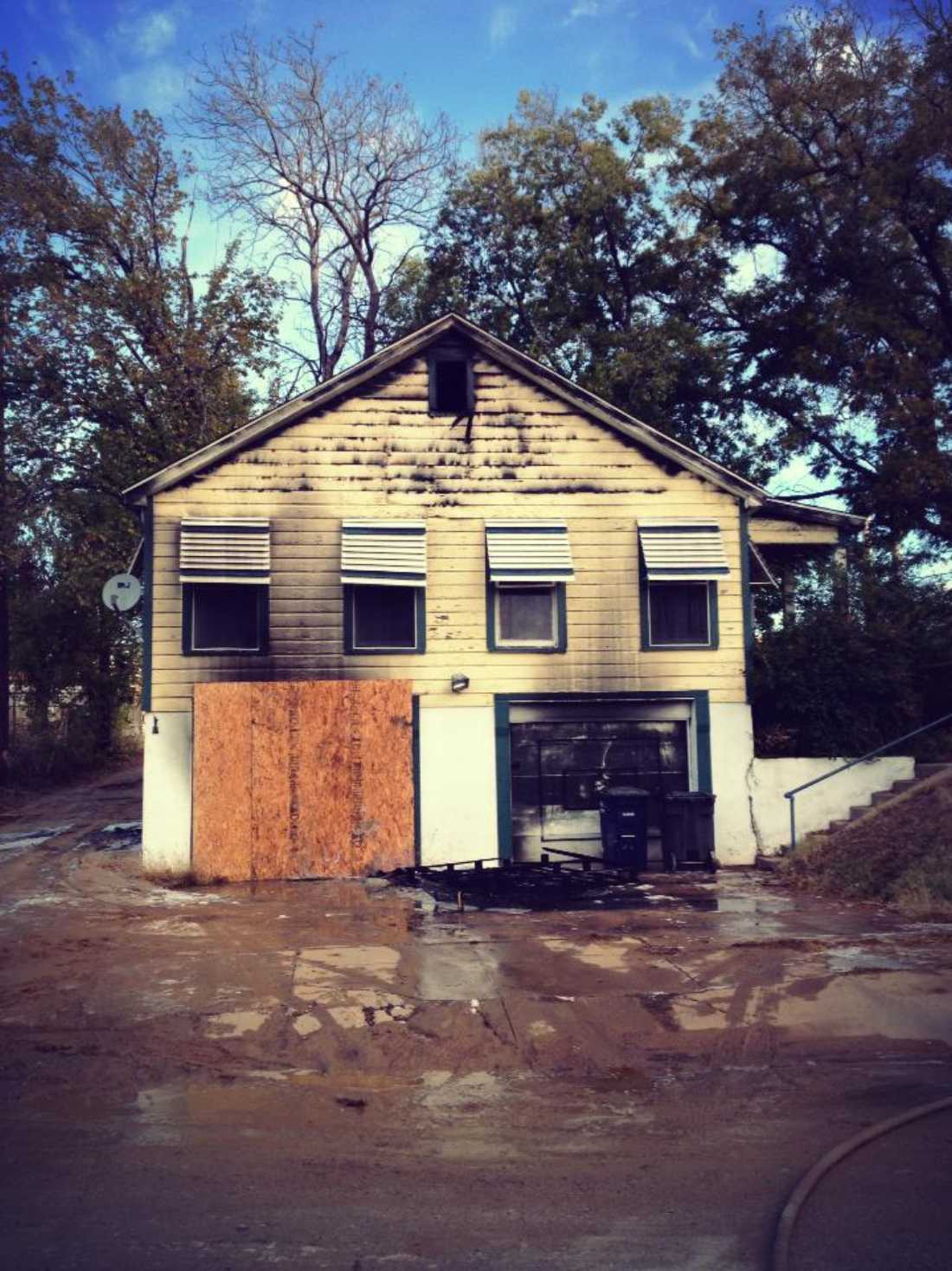 Around $8,500 in musical equipment was lost when this Near Southside garage apartment was set ablaze recently.