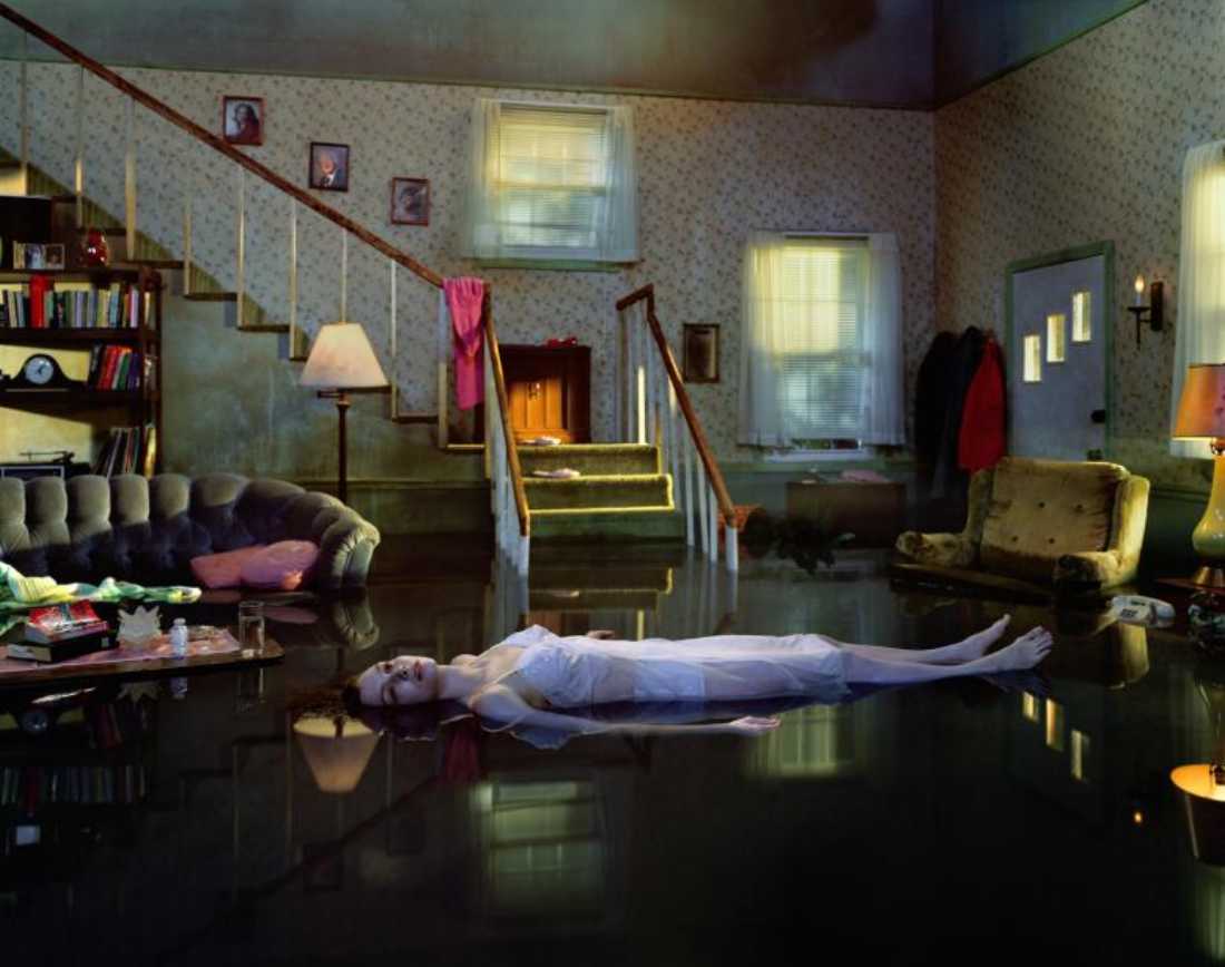 The artist's "Ophelia" on display in "Gregory Crewdson: Brief Encounters."