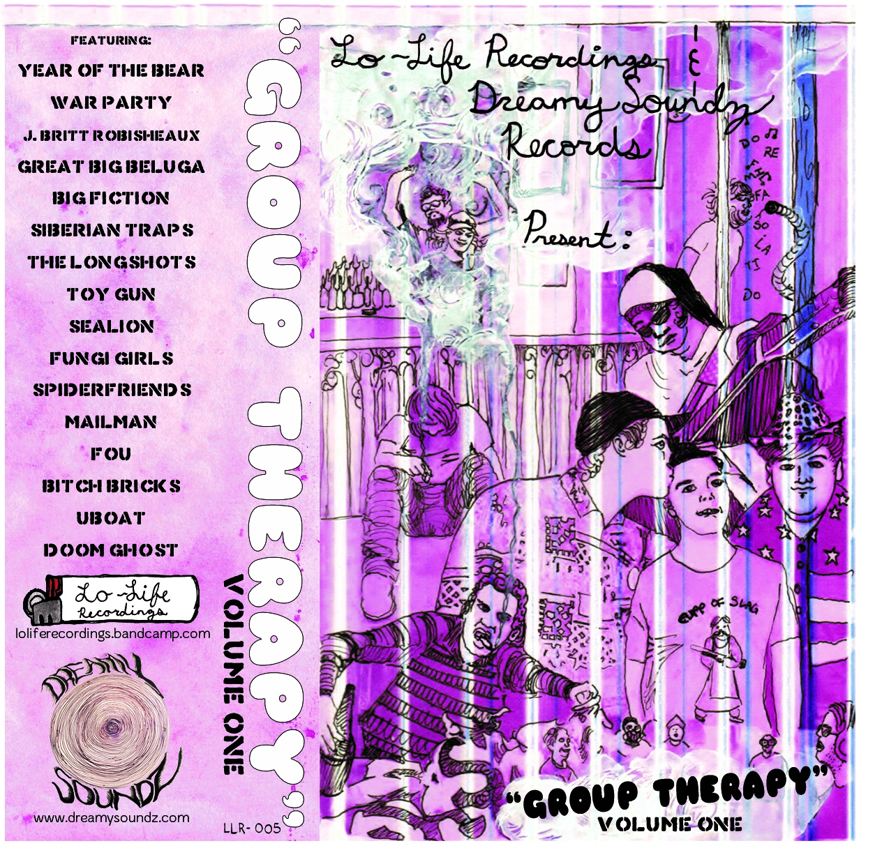 Fungi Girls, The Longshots, War Party, SpiderFriends, and Siberian Traps are just some of the local underground bands to contribute to the inaugural compilation album by Lo-Life Recordings and Dreamy Soundz Records, Group Therapy Vol. 1.