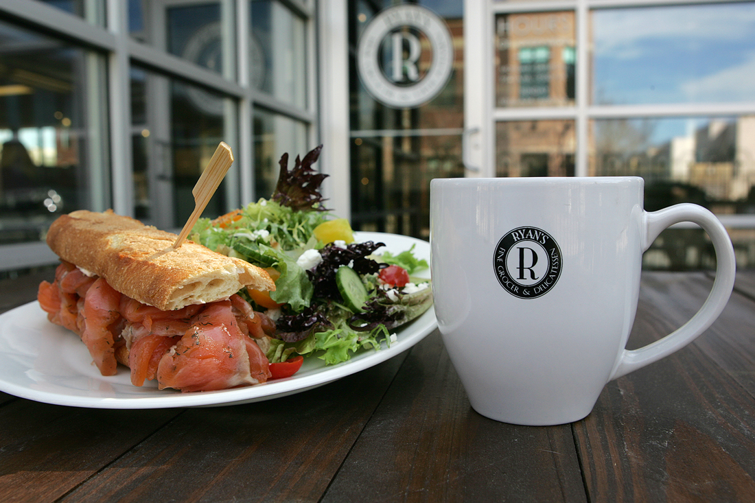 Ryan’s has a smoked salmon sammy and house salad — and a cup of Joe — wih your name on it. Or, at least, their name. Lee Chastain