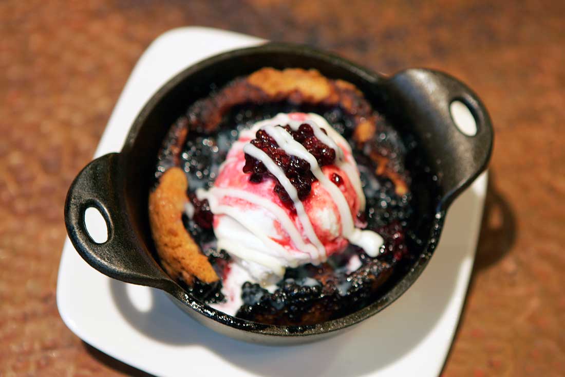 As this blackberry cobbler indicates, dessert at Copper Creek is a hit. Lee Chastain