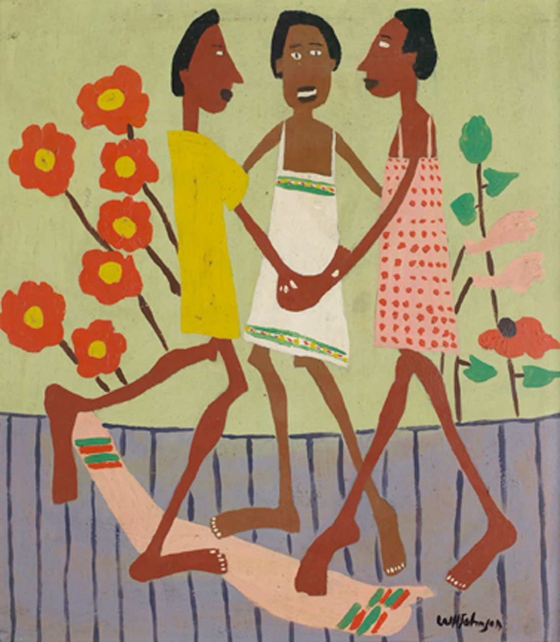 “Ring Around the Rosey” is one of several Johnsons on exhibit now at The Arlington Museum of Art.