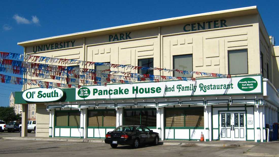 Ol’ South Pancake House, 1509 S University Dr, FW. 817-336-0311.