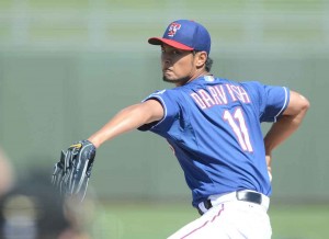 Yu Darvish prepares to pitch — and it’s a sight to see. AFLO/ZUMAPRESS.com