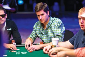 Benefield, center: “Poker is incredibly stressful on an emotional level.” Courtesy WSOP/Joe Giron