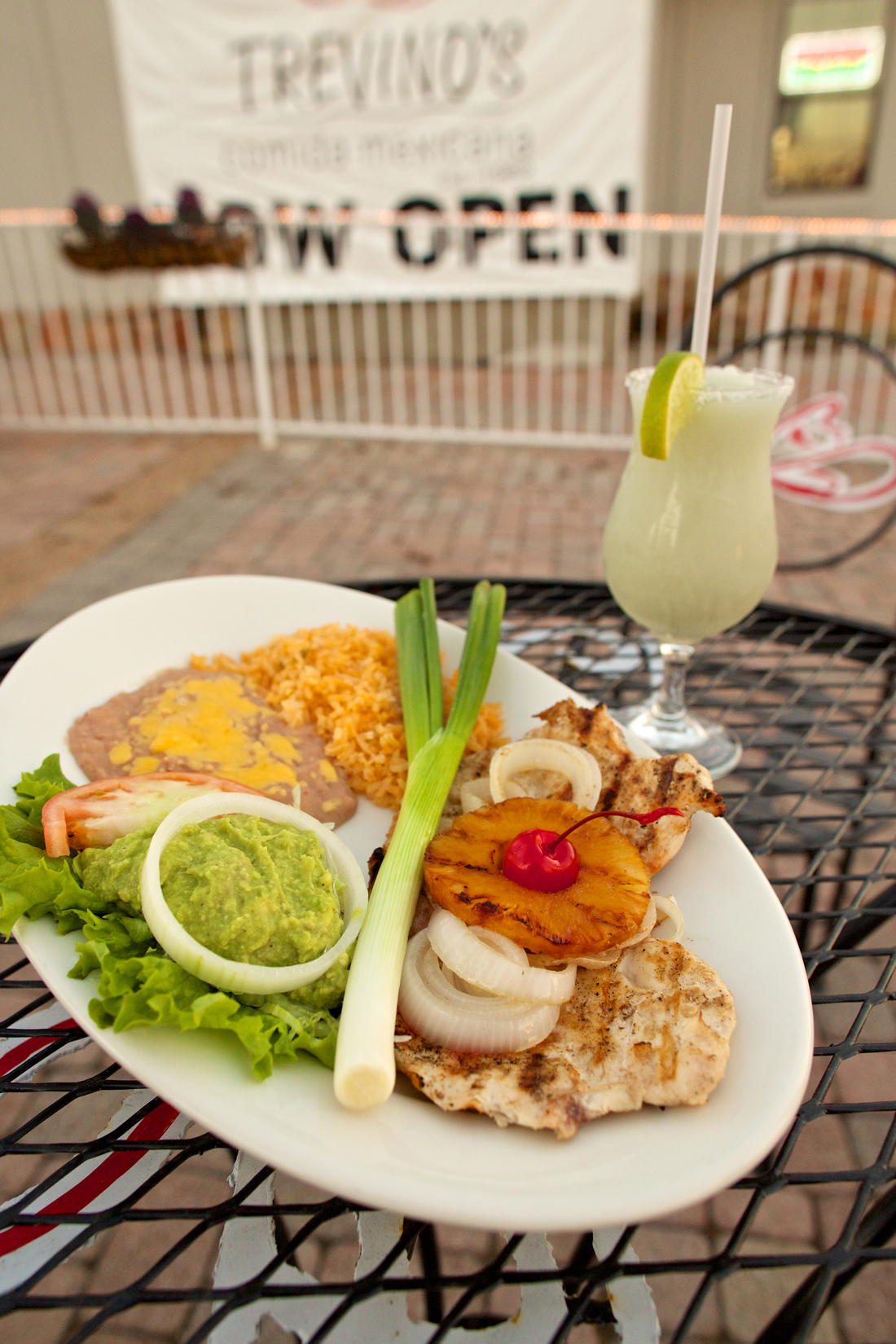 Treviño’s chicken breast with a guacamole salad and a margarita are callin’ your name. Vishal Malhotra