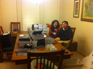Pedroza’s nephew and his fiancée helped ship copies of Fifty Shades of Grey during its early success. Courtesy Jenny Pedroza