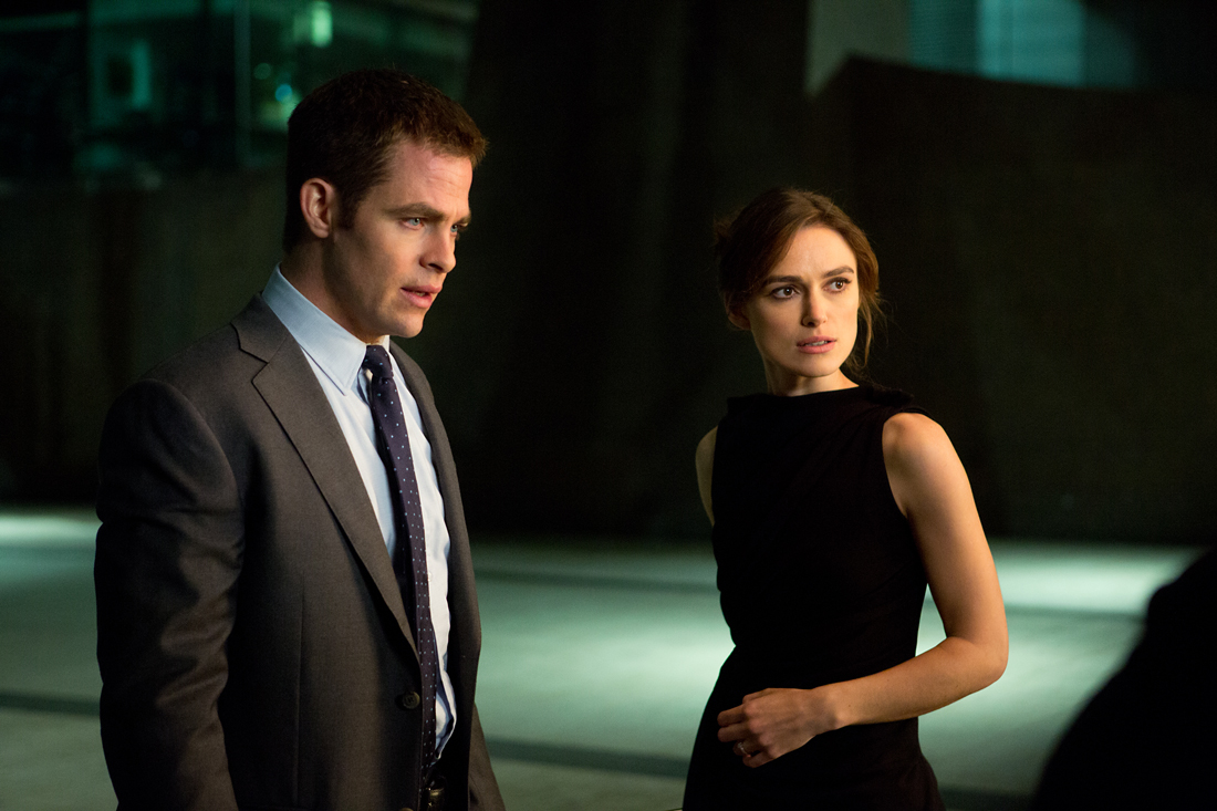 Chris Pine and Keira Knightley prepare for a night on the town with the bad guys in Jack Ryan: Shadow Recruit.