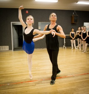 Haley Falls, left, with Utter, has received a scholarship to the Joffrey Ballet School. Brian Hutson