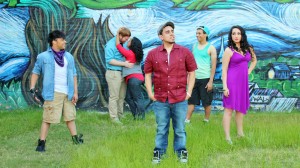 Foreground, left to right: Michael Anthony Syvester, Matt Ransdell Jr., and Sara Maria Dickerson starred in Artes de la Rosa’s 2013 production of In the Heights. Courtesy Artes de la Rosa