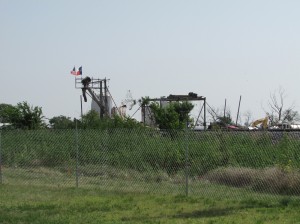 The explosion’s ground zero can be seen from the campus of West High School. Courtesy Rush Olson