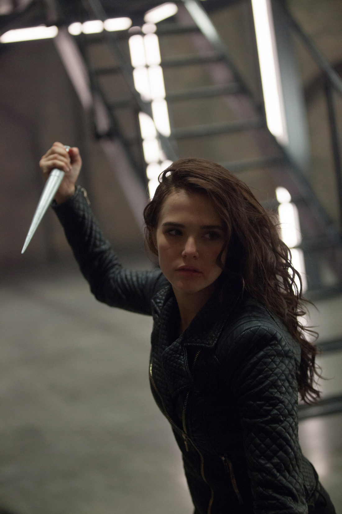 Zoey Deutch wields a silver stake in Vampire Academy.