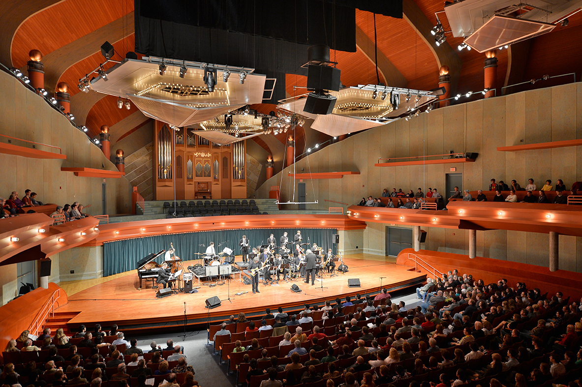 Retiring trumpet professor Keith Johnson gives his farewell performance with UNT Symphony Orchestra at Winspear Hall Wednesday.