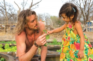 Eaker and daughter Qiqi share a playful moment.