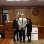Palazzolo (center, with attorneys Mark Scott and Victoria Neave): “I’m just glad I’m not crazy.” Courtesy Joe Palazzolo