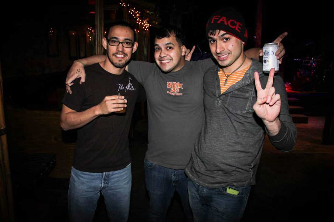 (From left to right) Esteban Juarez, Jonathan Villalobos, and Jorge Armenta comprise one of the only Spanish-language punk bands in town.