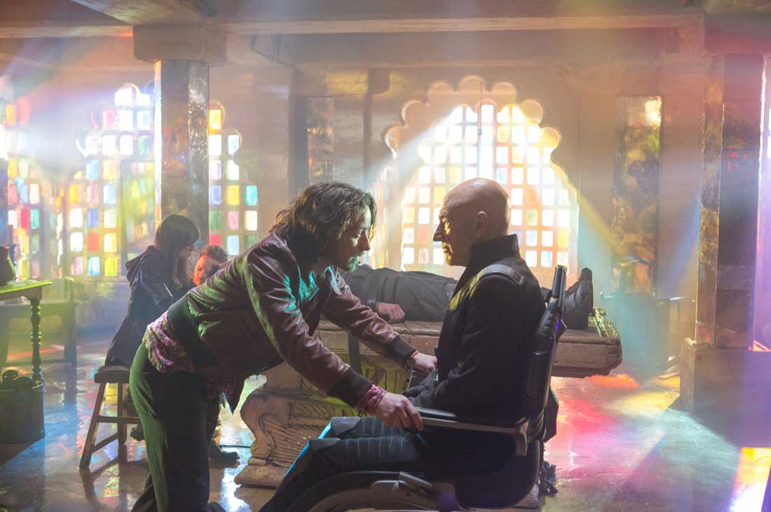 So, I’m gonna go bald? James McAvoy faces his older self in Patrick Stewart in X-Men: Days of Future Past.