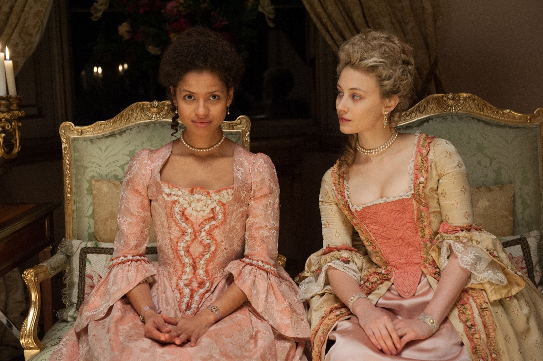 Gugu Mbatha-Raw and Sarah Gadon are decked out in their 18th-century finery in Belle.