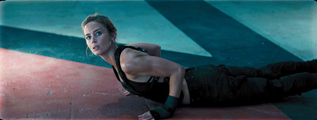 Emily Blunt trains for battle in Edge of Tomorrow.