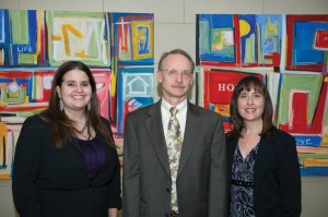 Wilson, left, with Mike Auman and Amy Snyder: “These kids enrich our community. They aren’t a burden.”