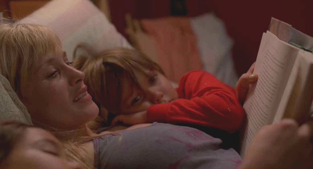 Patricia Arquette reads one of the Harry Potter books to Ellar Coltrane early in Boyhood.