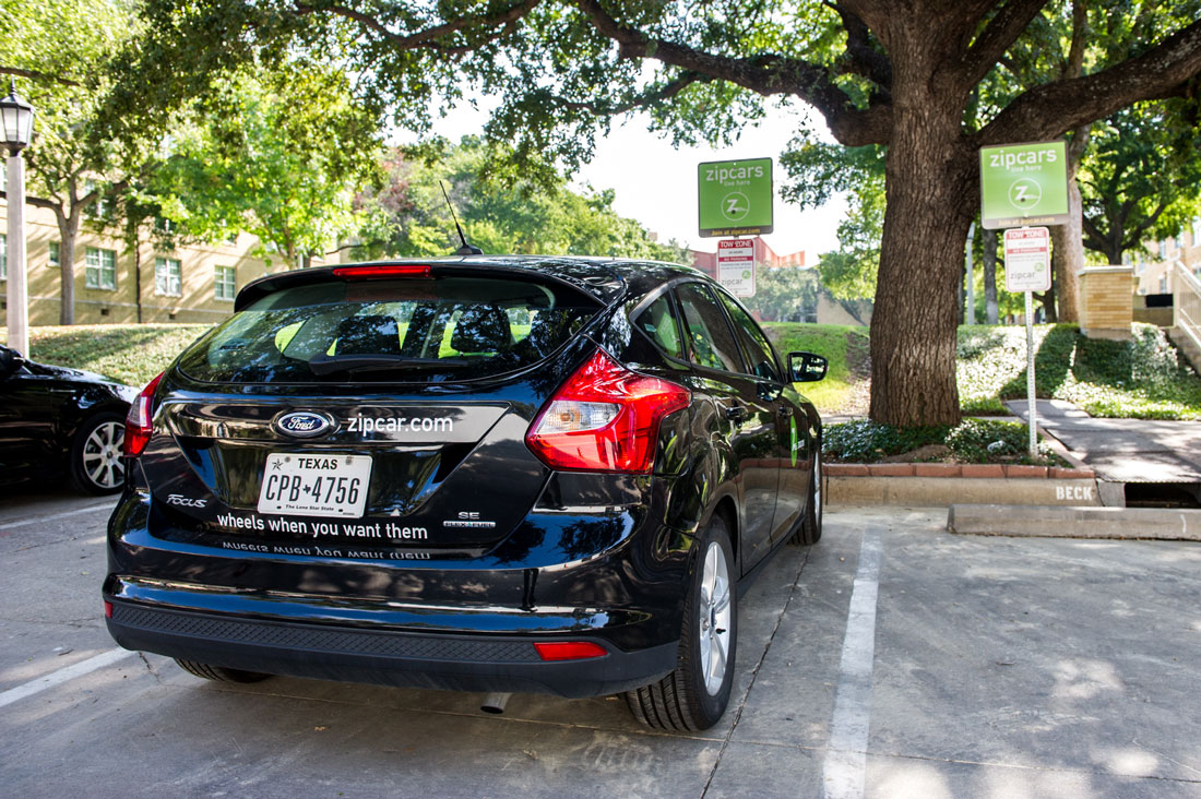 Zipcar, one of several new ridesharing arrangements, caters to TCU students and faculty. Brian Hutson