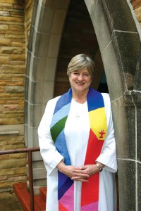 At First Congregational United Church of Christ, the Rev. Lee Ann Bryce promotes loving coexistence to a diverse congregation.  Jeff Prince