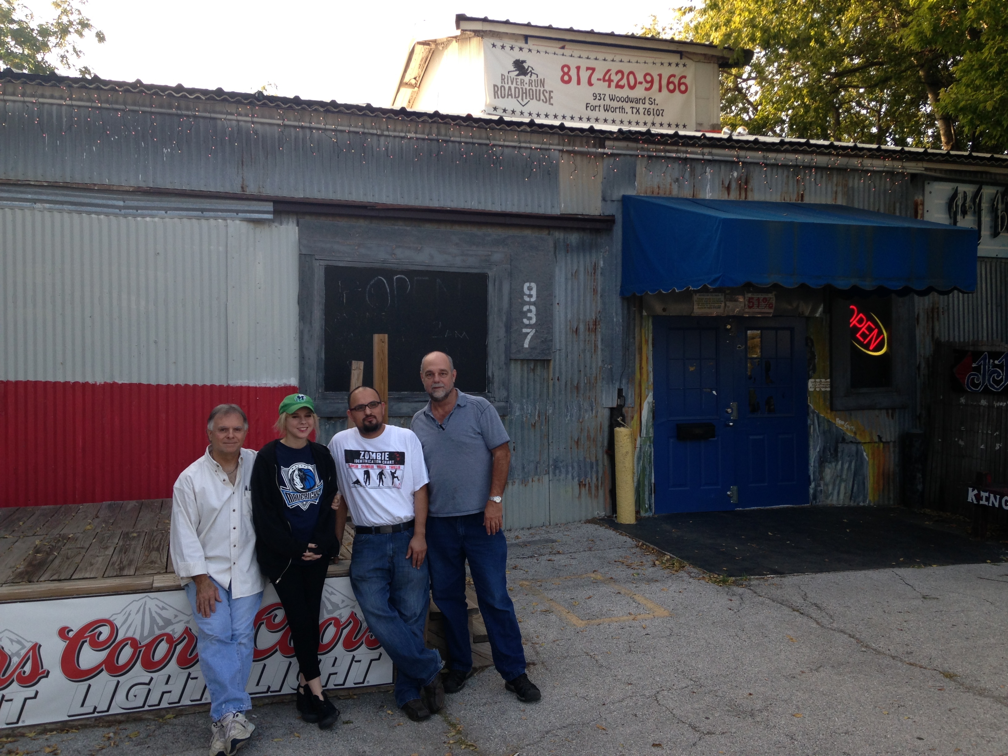 (From left to right) co-owner Robert Holt, booking agent/bartender Elizabeth Honea, head bartender Roy Cordova, and co-owner Don Stephan are ready for River Run Roadhouse to become a destination for all sorts of music, including indie-rock.