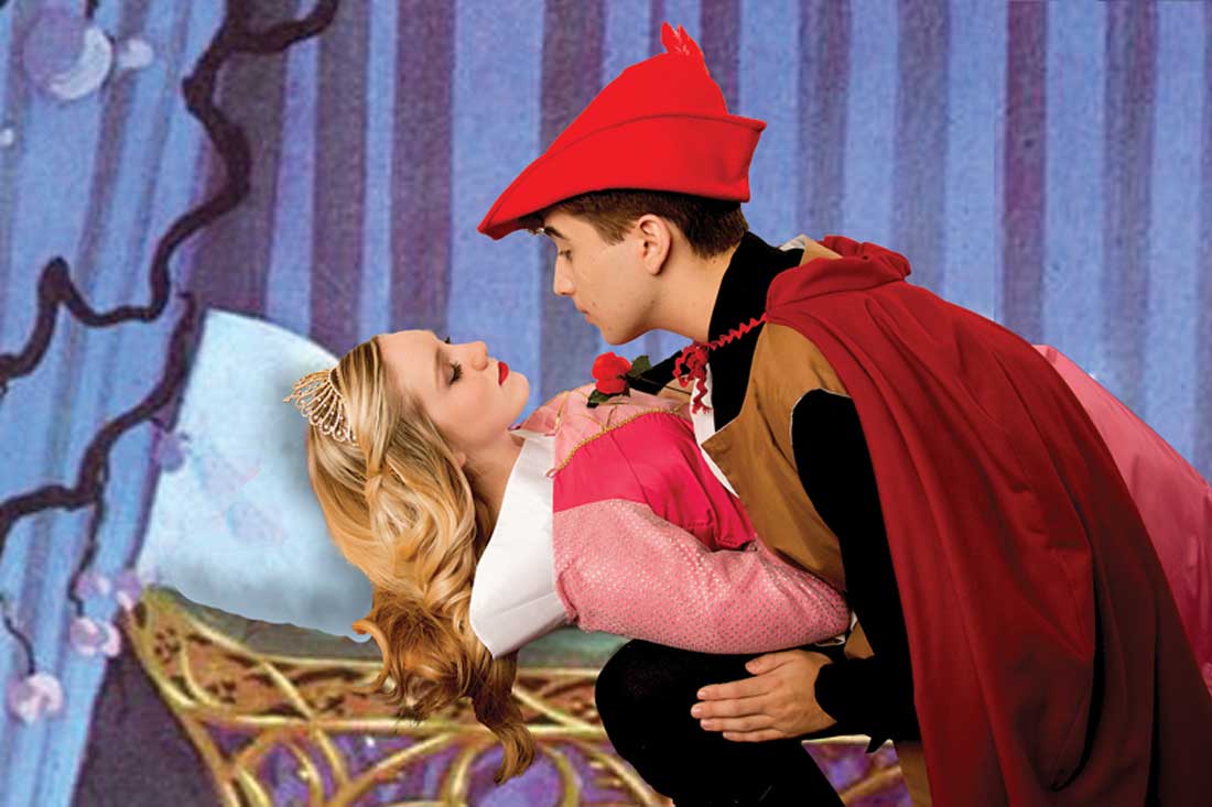 Abi Oxley and AJ Azer create a familiar tableau in a new venue in Artisan Center Theater’s Disney’s Sleeping Beauty.