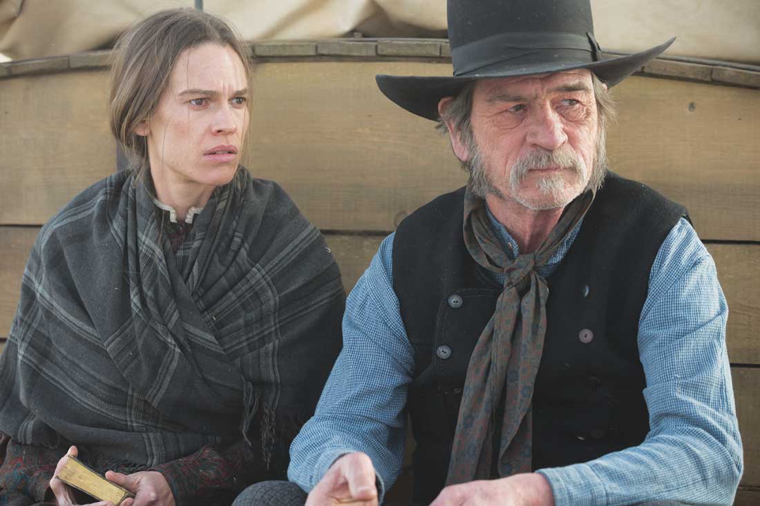 Hilary Swank and Tommy Lee Jones plan a long trip over wild country in The Homesman.
