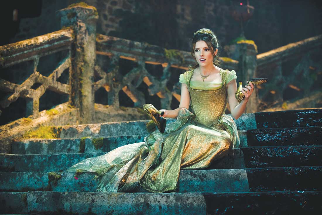 Anna Kendrick ponders what to do on the steps of the palace in Into the Woods.