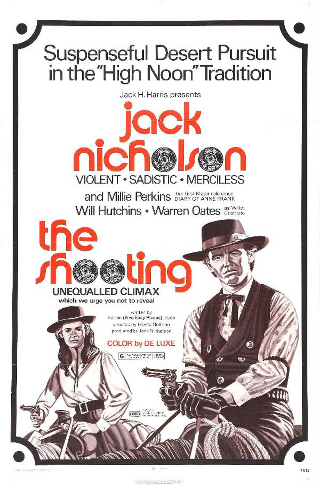 A poster for The Shooting, playing at the Modern as part of ArthouseFW.