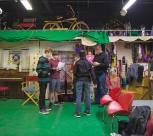 Students prepare for rehearsal at the acting school.