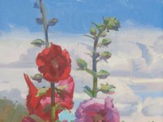 Louis Escobedo’s “Hollyhocks Garden”