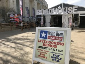 Nolan Ryan Beef sign at Coors Light Roadhouse