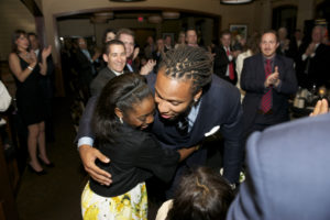 Larry Fitzgerald and Katelyn Gordon