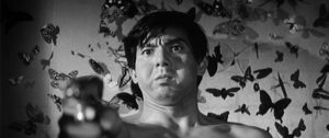 Jô Shishido is haunted by butterflies in "Branded to Kill."