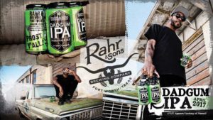 J/O/E poses for a promotional photo for Rahr & Sons’ Dadgum IPA. Photo credit: Jeff Wood. 