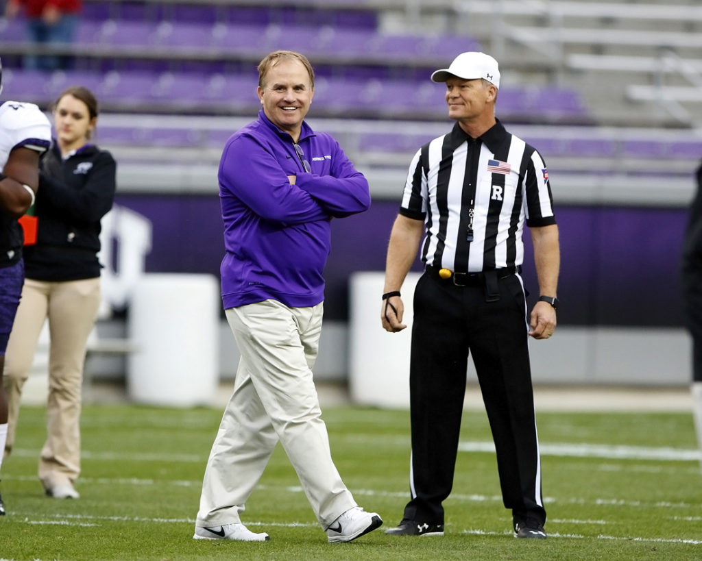 Head coach Gary Patterson is embracing the doubters who left TCU out of the Top-25 AP and Coaches' polls. Photo by Keith Robinson.