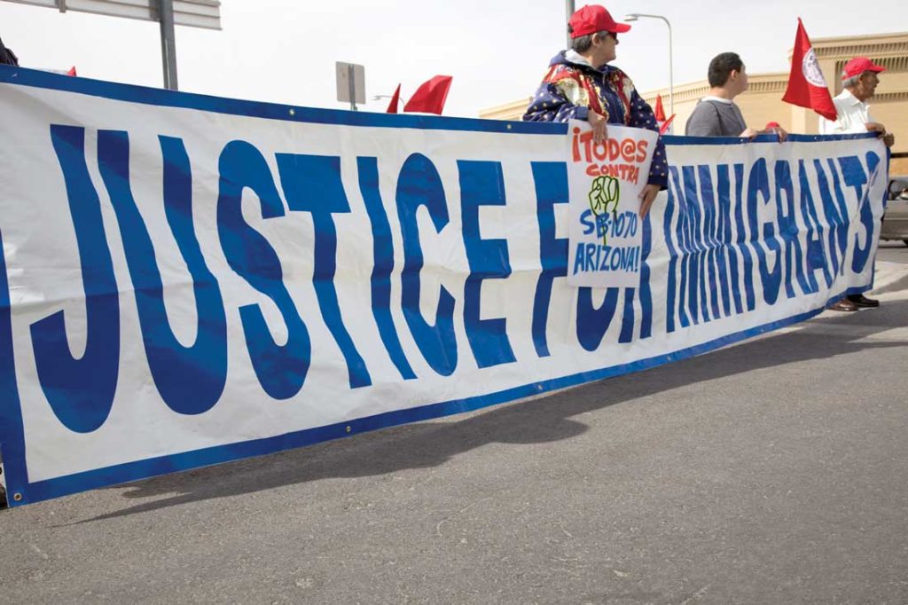 Arizona protesters pushed back against SB 1070, a strict anti-illegal immigration bill, but it became law on April 23, 2010. Photo by VallarieE