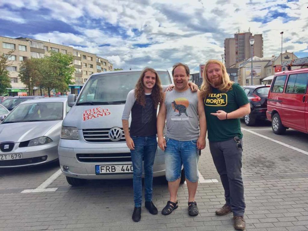 Tedder (left) and McInroe (right) performed quite a few shows with Lithuanian bluesman Aleksandr Belkin.