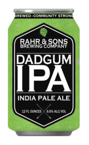 Rahr’s Dadgum IPA stole our critic’s heart for Best Of honors. Courtesy Rahr & Sons Brewing Company.