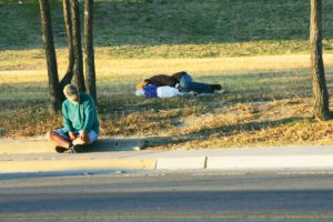 Panhandling has long been a source of ire for Fort Worthians and city councilmembers.   Photo by Lee Chastain.